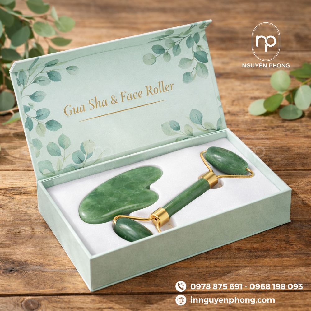 In hộp cứng đựng đá massage cao cấp
